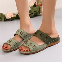 Luiyenes ravne dame Ljetni proljetni stil sandale rimske modne i papuče cvjetne ženske sandale