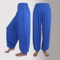 Ženske hlače za čišćenje ženskog trendovske ležerne plus veličine pune boje elastične labave opuštene