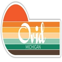 Ovid Michigan Frižider Magnet Retro Vintage Sunset City 70s Estetski dizajn