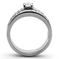 Luxe nakit dizajna od nehrđajućeg čelika ženskog prstena za žene sa okruglim kubičnim cirkonijom - veličine
