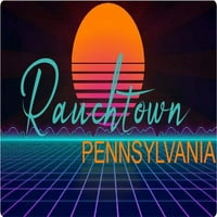 Rauchtown Pennsylvania Vinil Decal Stiker Retro Neon Dizajn