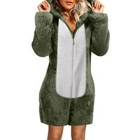 Ženski klasični labavi vitki kaput žene dugih rukava sa kapuljačom šapuće pidžame, ležerna zima toplo