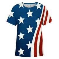 Ženski vrhovi Američka zastava Košulja Casual Neevidence Dan tiskana majica TOP 4. srpnja Košulje Dan