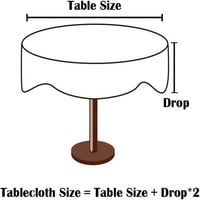 Stolnjaci za okrugli stolovi otporni na vodu otporan otporni stol za stol za pranje pamučne platnene