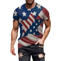Muški ljetni modni casual okrugli vrat 3D digitalni tisak Dan majica majica kratkih rukava Top Muškarci