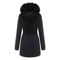 IOPQO ženski kaputi zimski kaputi za žene zadebljani kaput zadenzane zadebljane plus veličina topla