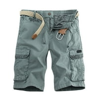Hanas Muške ljetne kratke hlače Multi džepni Stretch Lagan opušteni fit solidne boje na otvorenom planinarenje