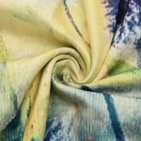 Cvjetna majica za gamaše, ženske ljetne vrhove tunika kratkih rukava, V-izrez Grafički majica Casual