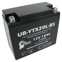UB-YTX20L-BS Zamjena baterije za Yamaha F Nytro CC Snowmobile - tvornički aktivirani, bez održavanja,