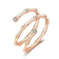 Novi kreativni trostruki bambusov oblik metalni otvoreni prstenovi za ženu modne korejsko nakit minimalistički