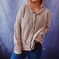 Ženski džemperi Dugi rukav Okrugli vrat Moda ispod $ Modne žene Casual Okrugli vrat dugih rukava Jesenski