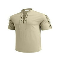 Muškarci Luxplum vrhovi majica kratkih rukava V izrez ljetne košulje casual bluza dnevna nosi majicu