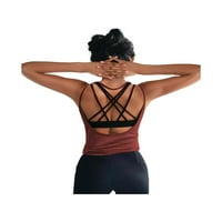 Ženski ljetni vježbanje vrhovi seksi košulje bez leđa otvoreno nazad Aktivno odjeća sportska teretana
