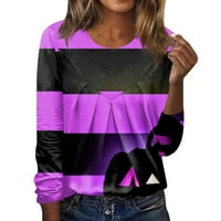 HHEI_K Black Bluze za žene Dressy Ležerne prilike, Ležerne prilike, Ležerne prilike, pulover s dugim