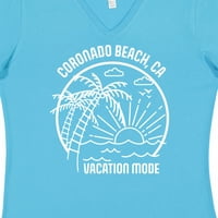Inktastični ljetni odmor Coronado Beach California Ženska majica V-izrez