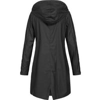 Gzea zimski kaputi za žene vodootporna kiša kabanica Čvrsta kapuljača jakna na otvoreni kaput plus ženski