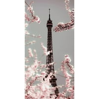 Telik, tracey crna modernog uokvirenog muzeja Art Print Naslijed - Spring Eiffel Pastel