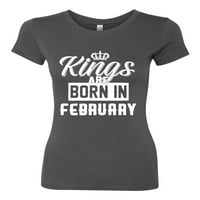 Kings se rođeni u februaru Humor ženski vitak mali, tamno siva, mala