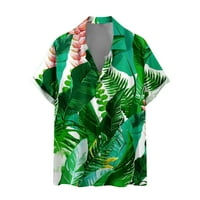 Simplmasygeni Očev dan muške bluze Casual Mekog tastera Blok u boji Havaji Print sa džepnim pauzicom