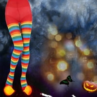Žene šarene prugaste tajice pantyhose pantyhose čarape za karneval Mardi Gras
