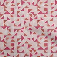 Onuone pamučna svila svjetlo ružičasta tkanina sa lososom Geometrijska tkanina za šivanje tiskane zanata