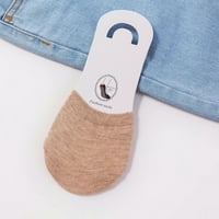 Čarape za muškarce pamučni prsti s ženskim čarapama plitke kratke čarape smeđe čarape