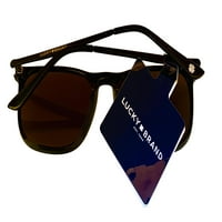 Lucky marke Muške crne plastične pravedničke sunčane naočale, plavi flash Alexander