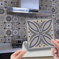 Beiwei naljepnice naljepnica Retro Print Zidna pločica naljepnica cvjetni mozaički ulje Otporne na diy