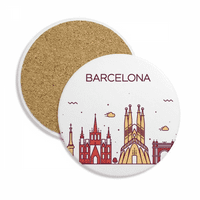 Barselona Španija Stan Landmark uzorak Coaster Cup šolja za zaštitu stola upijajući kamen