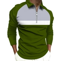 Muška majica Moda Casual Sports Digital Print Lapel Raglan patentni patentni majica za muškarce