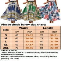 Grianlook ženske boemske suknje od suknje visokog struka elastičnih struka Summer Maxi suknja