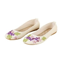 Woobling ženske dame retro stil stanova modne cvijeće vezene cipele udobne ležerne veličine 4-9