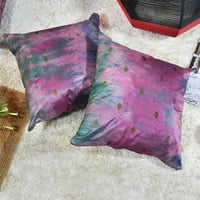 Ručno izrađeni ekološki 16'Sx16 '' Dekorativni jastuk sažetak apstraktno svilena višebojna unutar 4