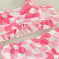 Baby Girls Bikini set, leteći čahura Camisole sa kratkim kupaćim kupaćem kostimu za ljetnu plažu