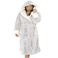 Prednjeg swalk Loungewear Nejasno plišano kupatilo s kapuljačom Sleep Bawer Sherpa Robes Lose Swlica
