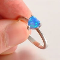 Keusn Opal prsten ljubavnik Oblik srca Opal bijeli kamen ručni nakit modni nakit prsten w
