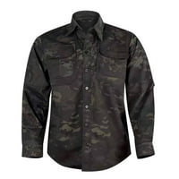 Košulje za muškarce Muške modne Ležerne prilike Print Camuflage Multi džepna košulja Najbolja ležerna
