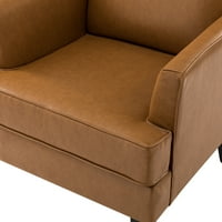 Karat Početna Moderna veganska kožna kožna stolica set od 2, tapecirana kauč na razvlačenje s rukama