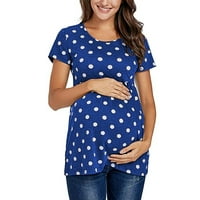 Plus veličine Ženska materinska vrhova Majica Dame Ljetna povremena bluza za trudnoću Tee
