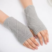 Levmjia rukavice za čišćenje Ženska djevojka pletena ruka bez prsta drže tople zimske rukavice meko