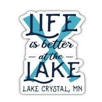 Jezero Crystal Minnesota Suvenir Frižider Magnet dizajn veslo 4-pakovanje