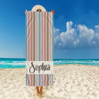 Personalizirani ručnik za plažu - ručnik prilagođenim imenom za bazen, plažu ili odmor - živopisne,