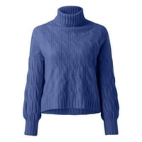 Entyinea ženske modne džempere Boja blok prugasti lagani udobni kletvi pulover džemperi mornaric m