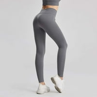 Novi dolasci žene, modna čvrsta boja visoki struk elastične joge hlače šorc live 6