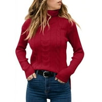 Viikei Womens Dukseri Cardigan džemperi za žene plus veličine Žene Ležerne prilike modne pulover dugih