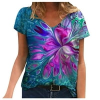 Lopecy-sta bluze za žene Dressy Ležerne prilike za čišćenje prodaje Predstojeća modna žena V-izrez kratka