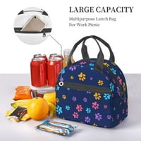 Douzhe vrećice za ručak za žene i muškarce, slatki kućni ljubimac crtani šapni šap za višekratnu upotrebu