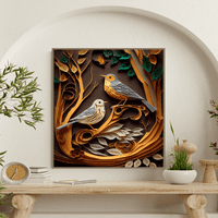 Ptičja tapiserija - quille ptice platnena zidna umjetnost