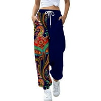 Ženske hlače Trendy Comfy Workout sa džepovima Joggers High Squik Print Gant
