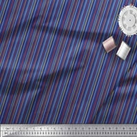 Soimoi Blue Rayon tkanina vertikalne trake tkanine otisci sa dvorištem širom